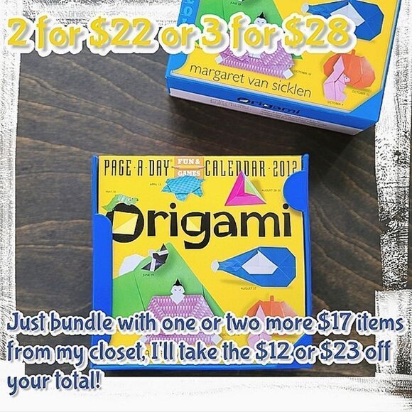 NWT Origami page-a-day 2012 calendar - Picture 1 of 11